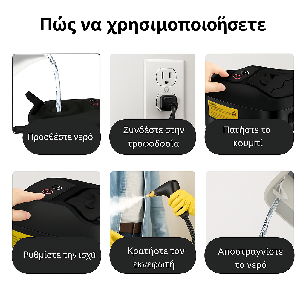 Ατμοκαθαριστής Pro – Ισχυρός Ατμός Παντού!